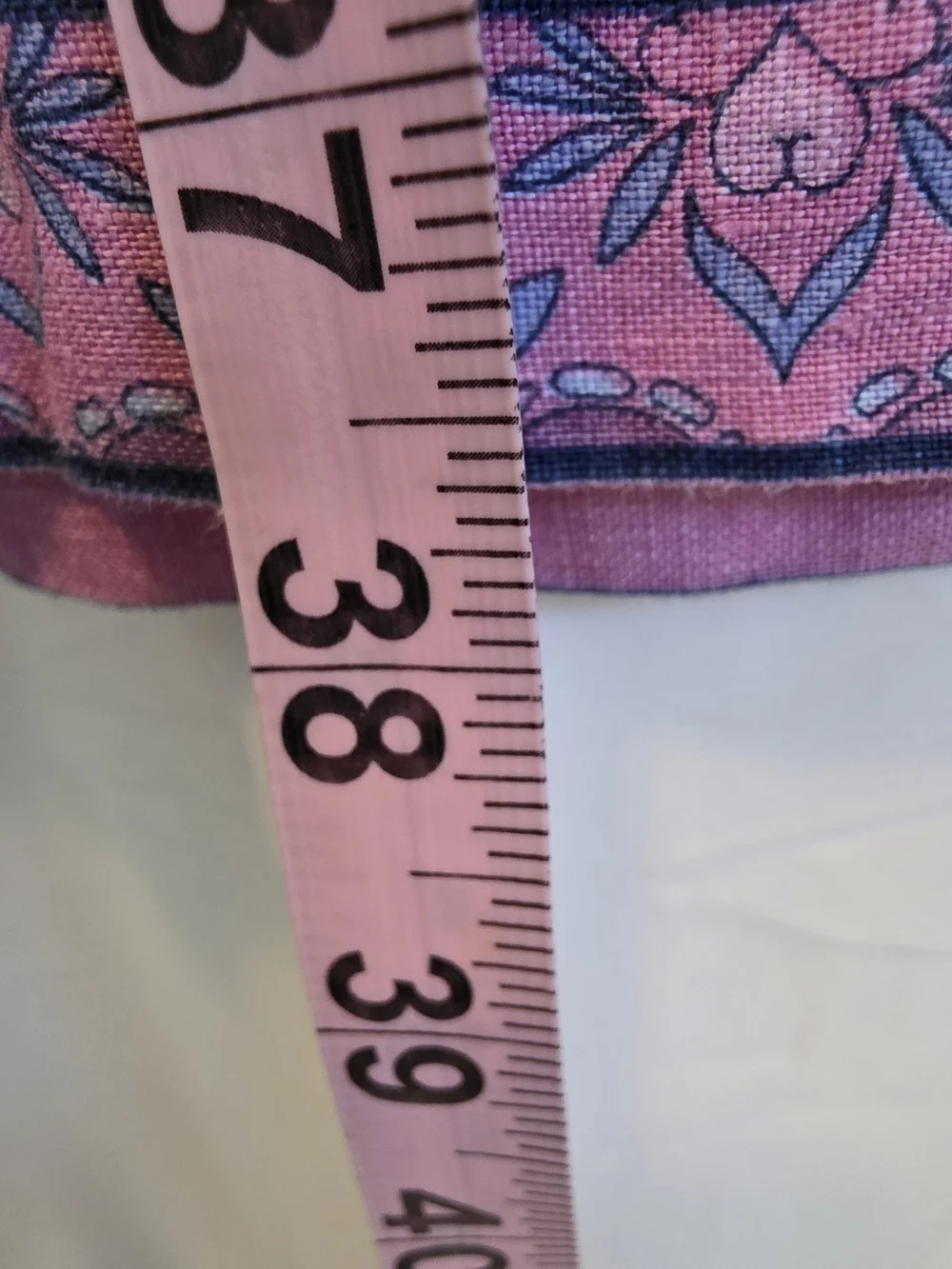 J. Jill Pink Floral Border Sleeveless Dress with Blue Accents